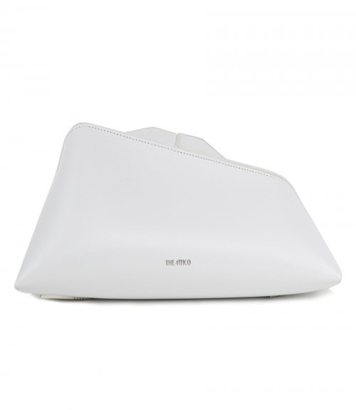 ''8.30PM'' OPTICAL WHITE OVERSIZED CLUTCH