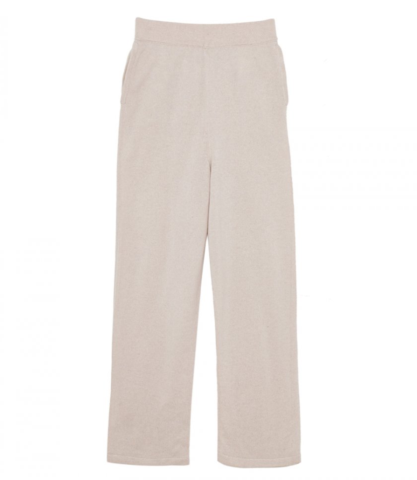 JUST IN - NATURAL WHITE CASHMERE BLEND WOMEN’S JOGGERS