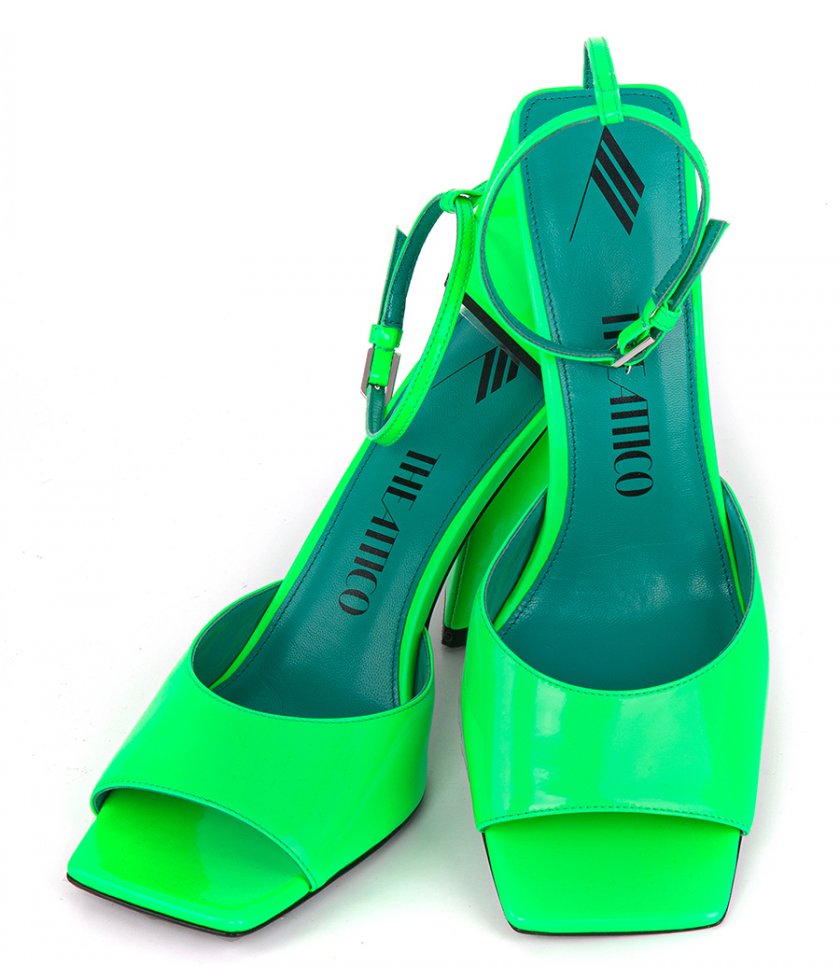 ''PIPER'' FLUO EMERALD SANDAL