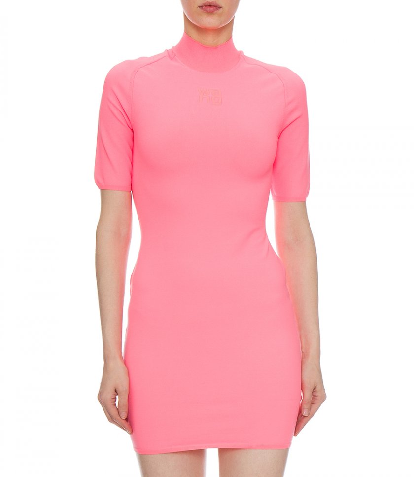 MOCK NECK MINI DRESS