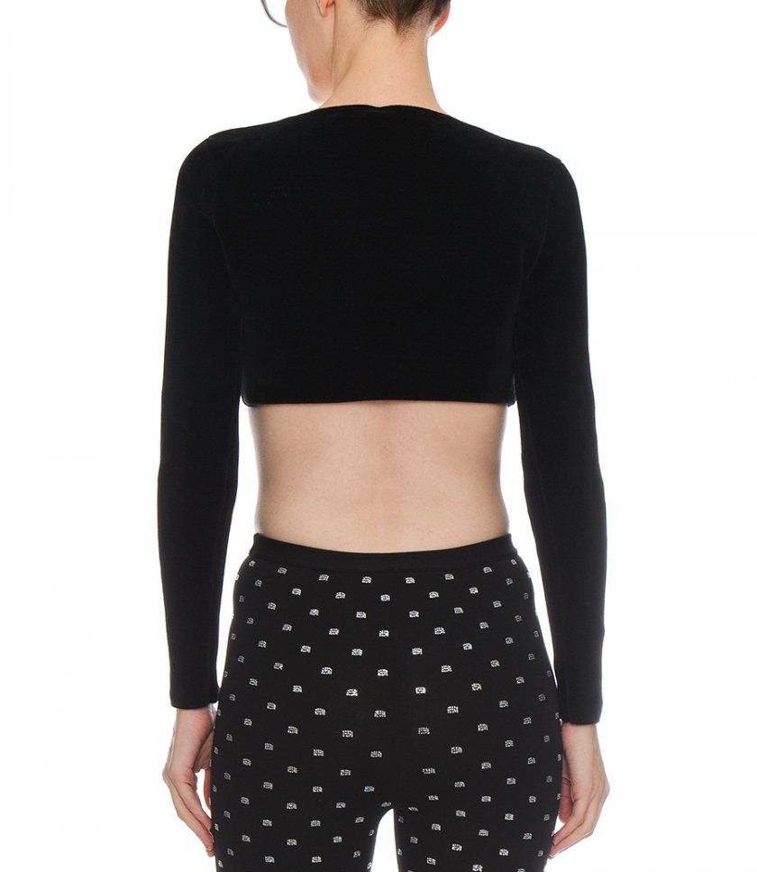 CROPPED CARDIGAN IN COTTON CHENILLE