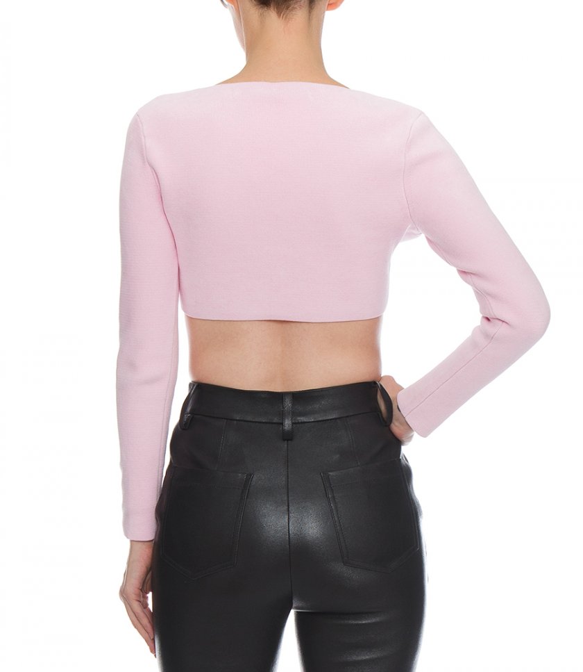 CROPPED CARDIGAN IN COTTON CHENILLE