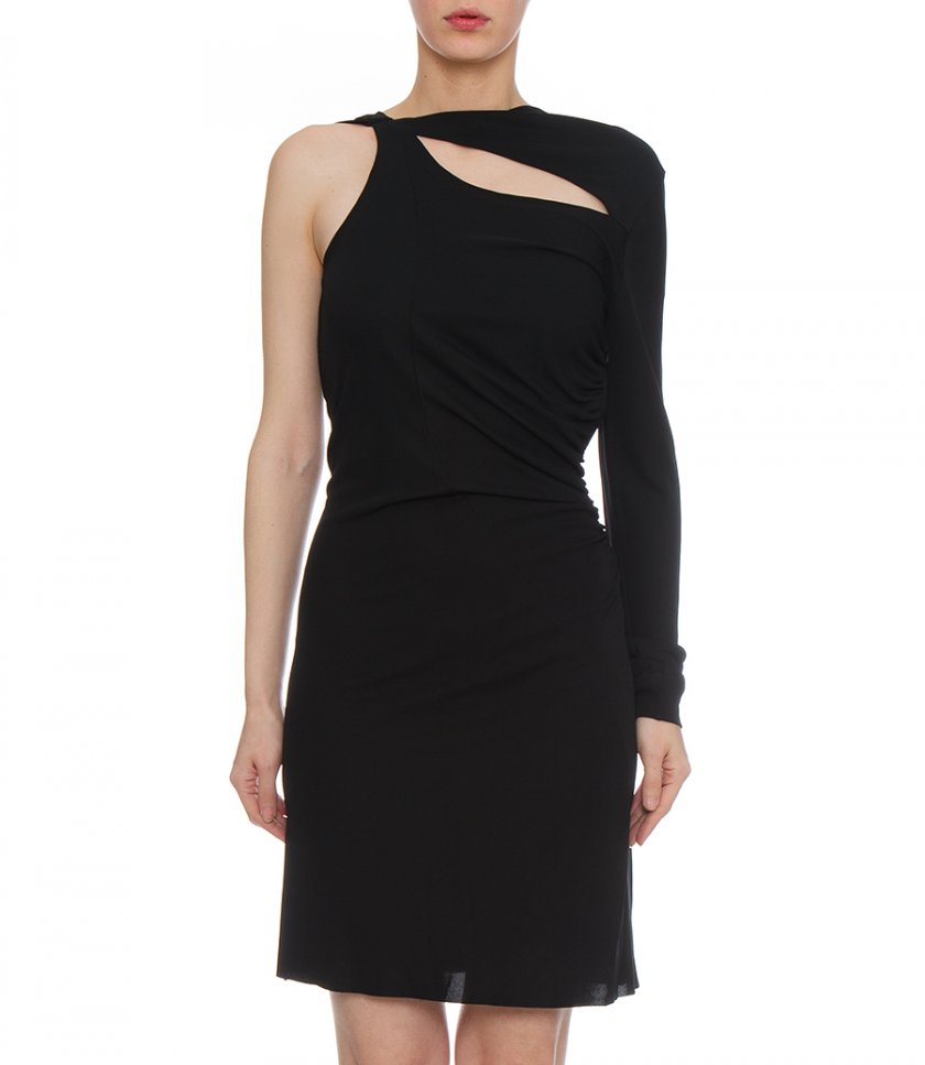ASYMETRIC SLASH MINI DRESS