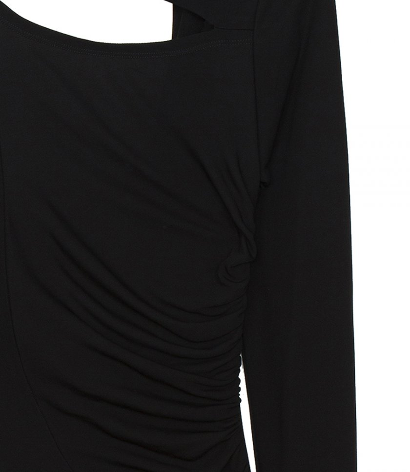 ASYMETRIC SLASH MINI DRESS