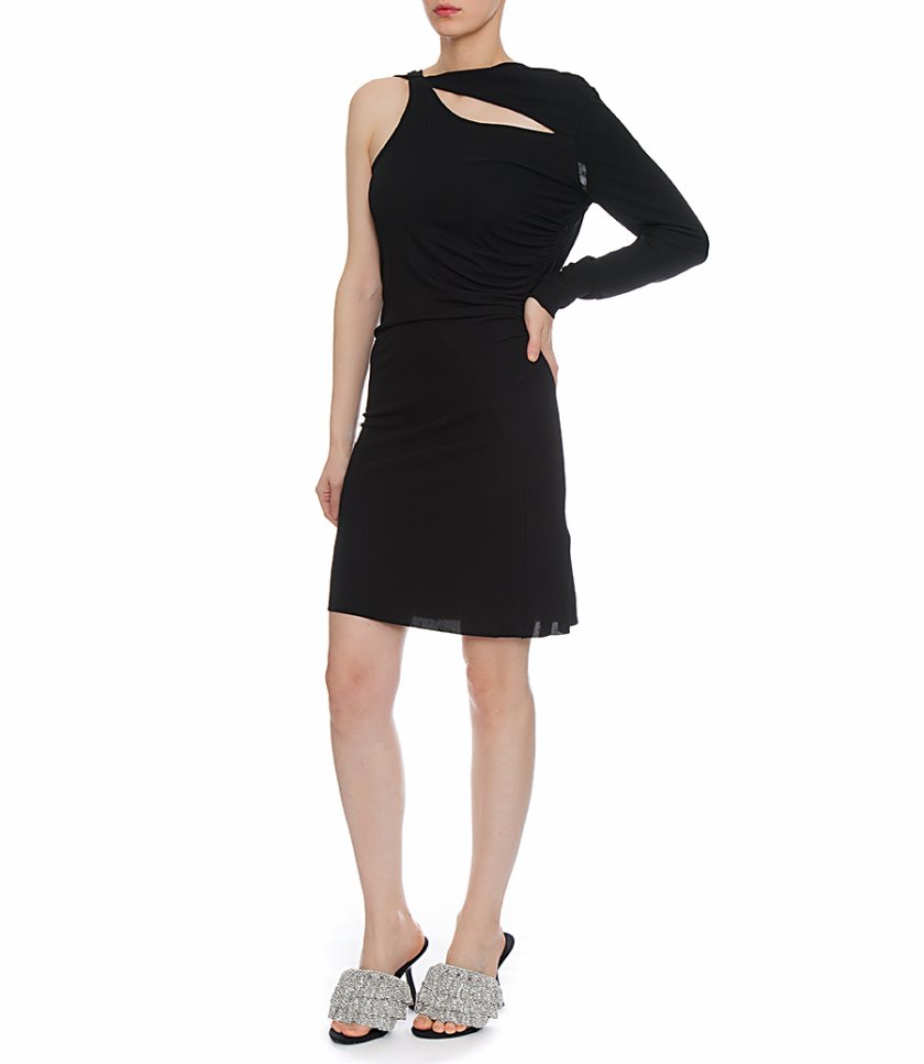 ASYMETRIC SLASH MINI DRESS