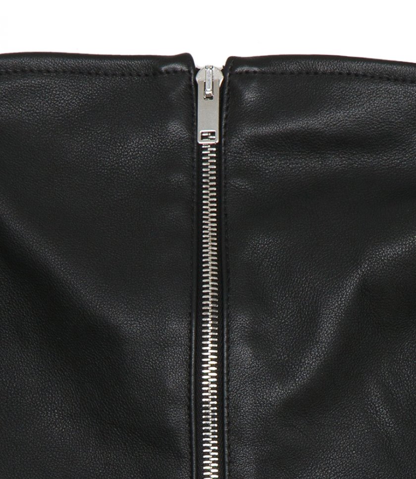 THE IRA TOP IN BLACK LEATHER