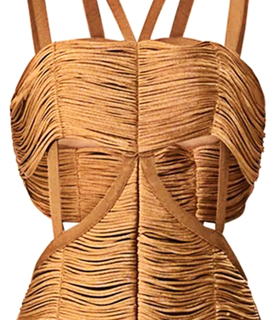 STRAPPY FRINGE BANDEAU JUMPSUIT