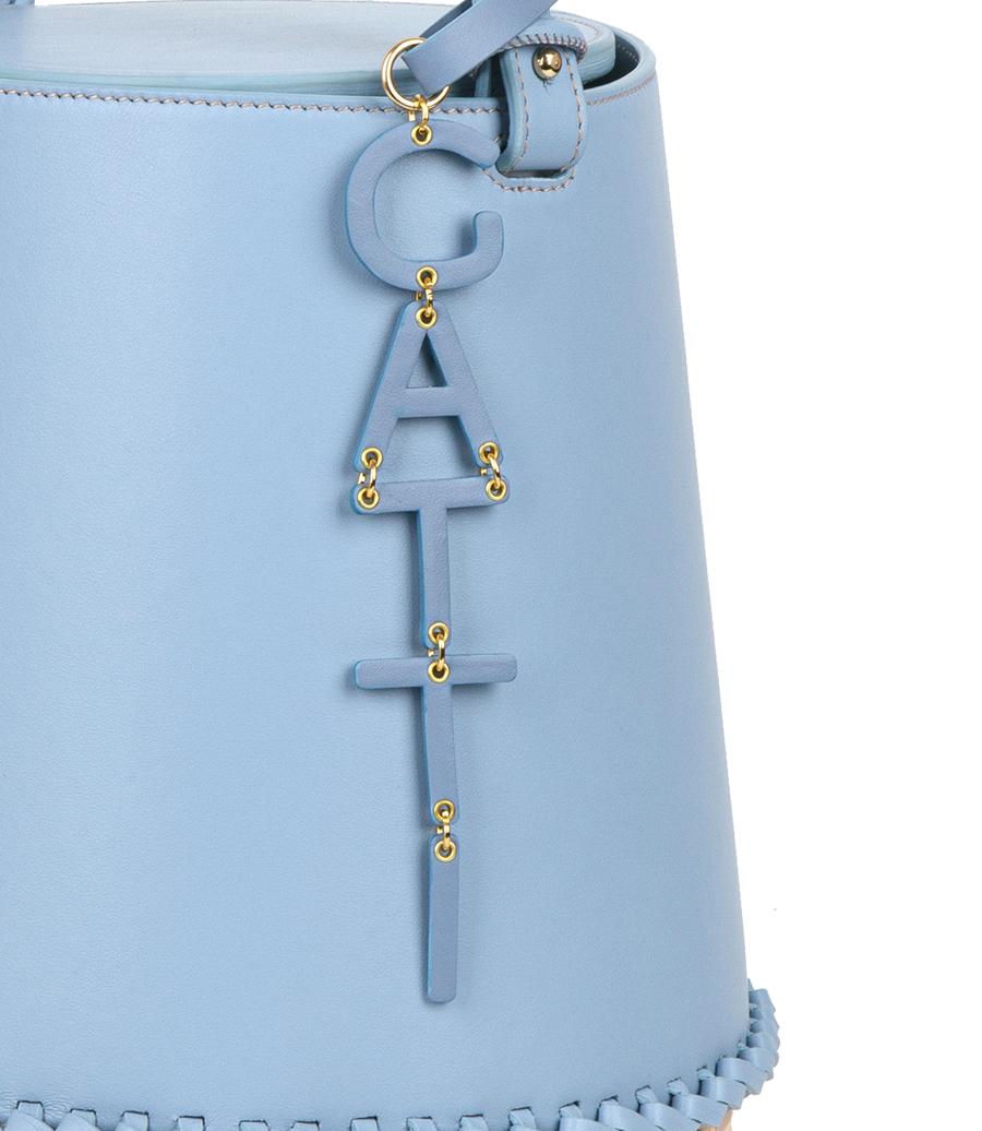 EMILY LEATHER WICKER BAG