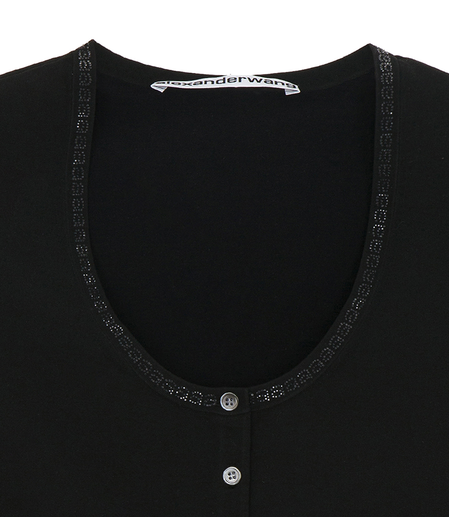 CRYSTAL TRIM CARDIGAN