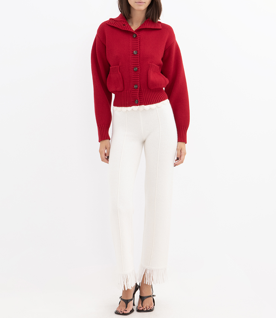 CHUNKY KNIT BUTTON CARDIGAN