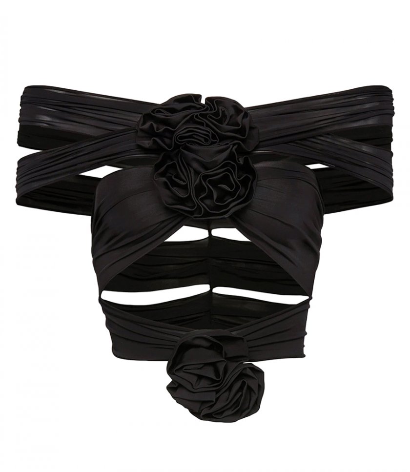 CLOTHES - STRAPPY BANDAGE FLOWER TOP