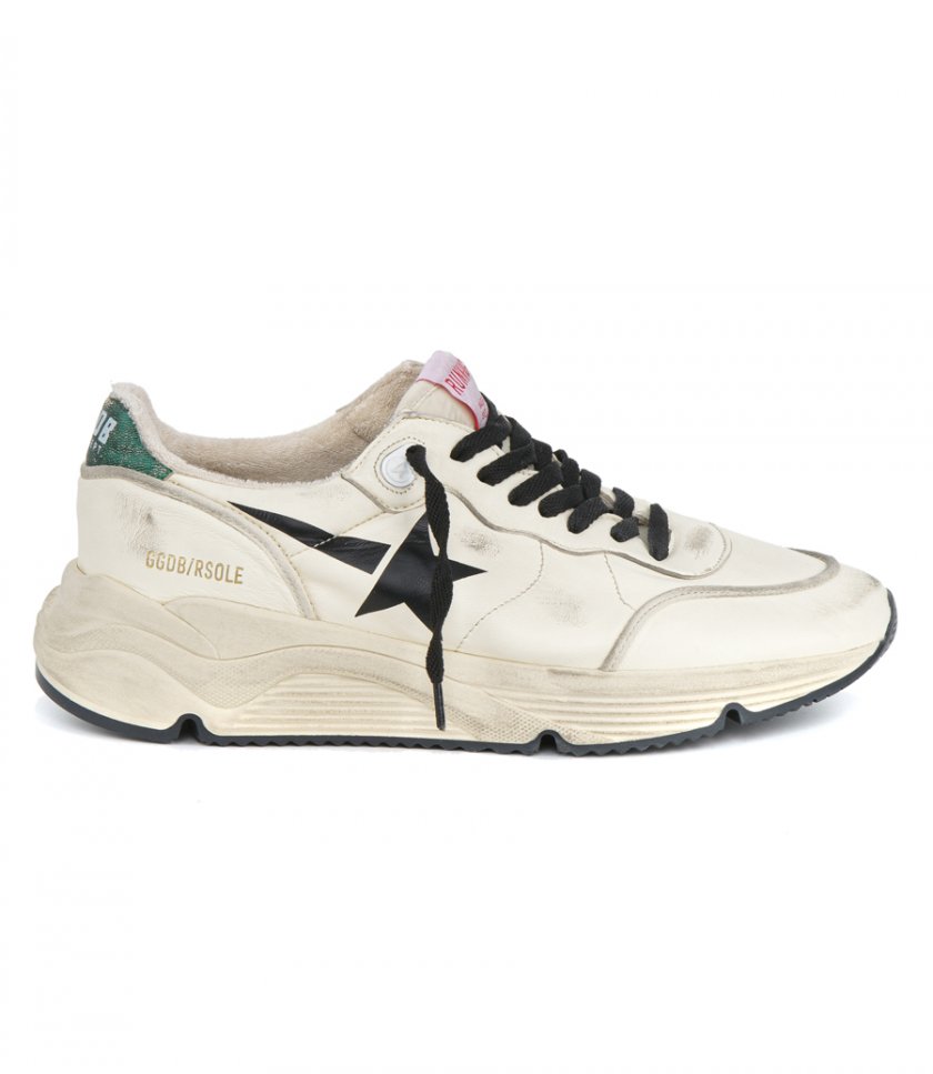 SHOES - WHITE NAPPA RUNNING SOLE