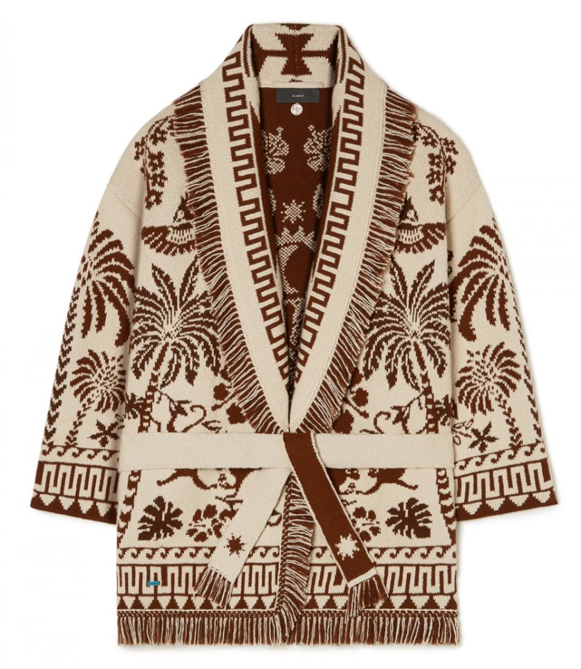 KNITWEAR - EXPLOSION OF NATURE FOUL CARDIGAN