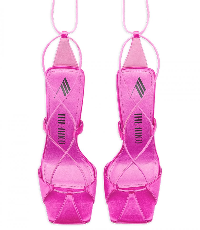 ''ADELE'' FUCHSIA LACE-UP PUMP