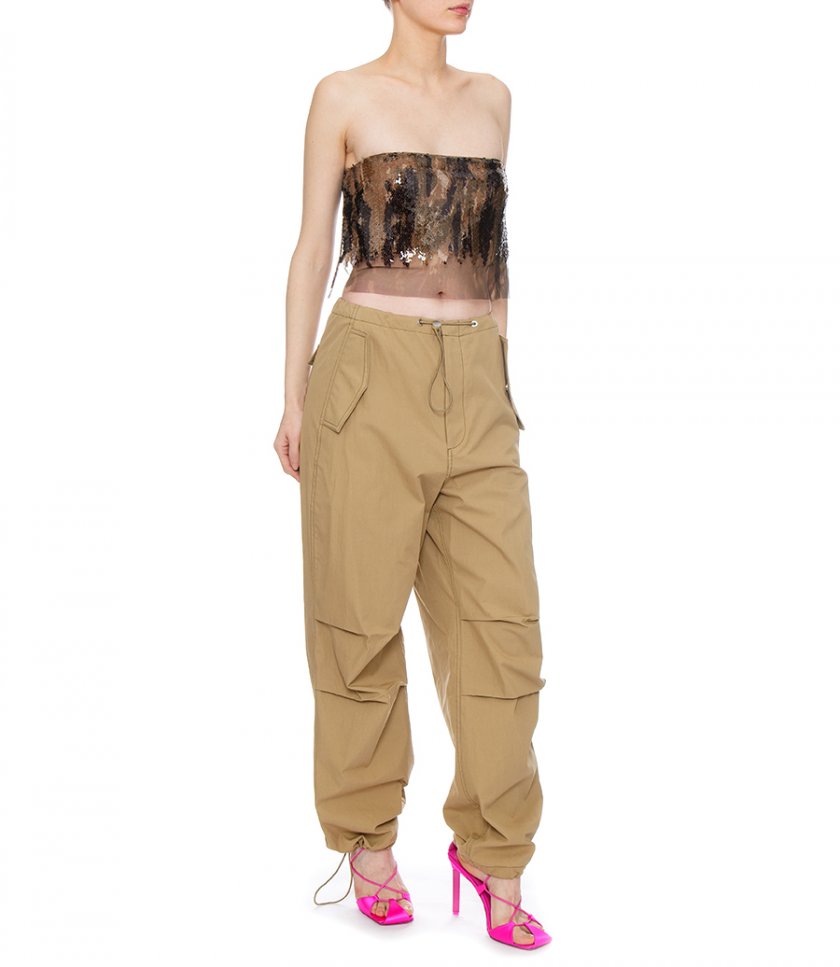 VERTICAL HORIZON SEQUIN STRAPLESS TOP