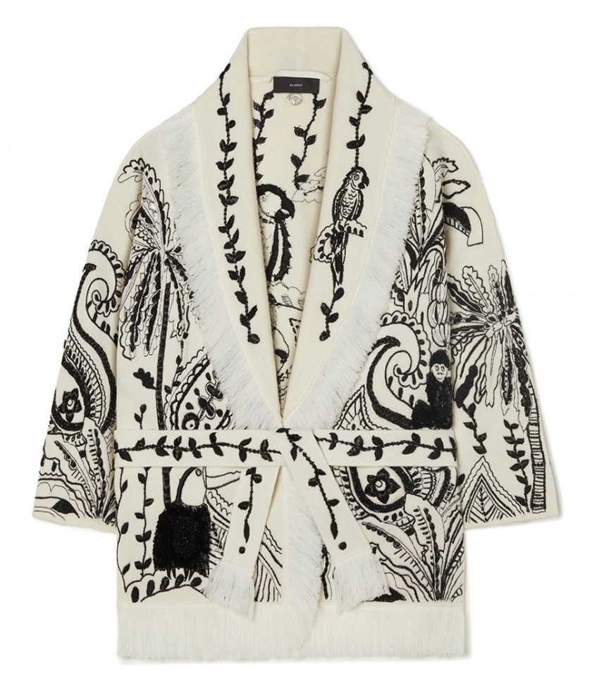 KNITWEAR - OASIS OF IMAGINATION EMBROIDERED CARDIGAN