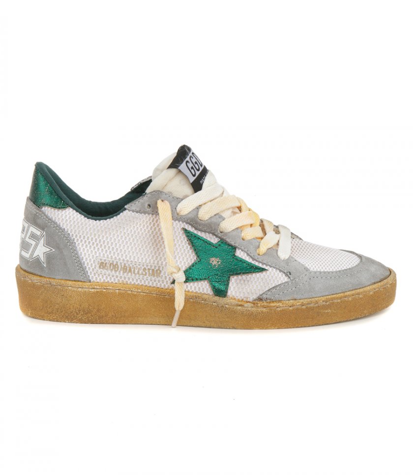 SNEAKERS - GREEN LAMINATED BALL STAR