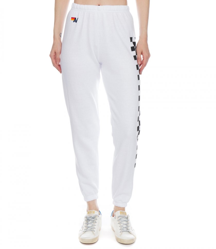 CHECK LEG WOMEN'S SWEATPANTS