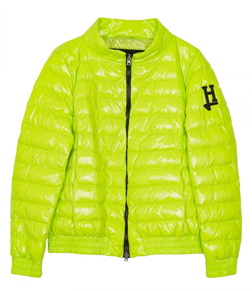 HERNO - QUILTED BOMBER JACKET IN GLOSS