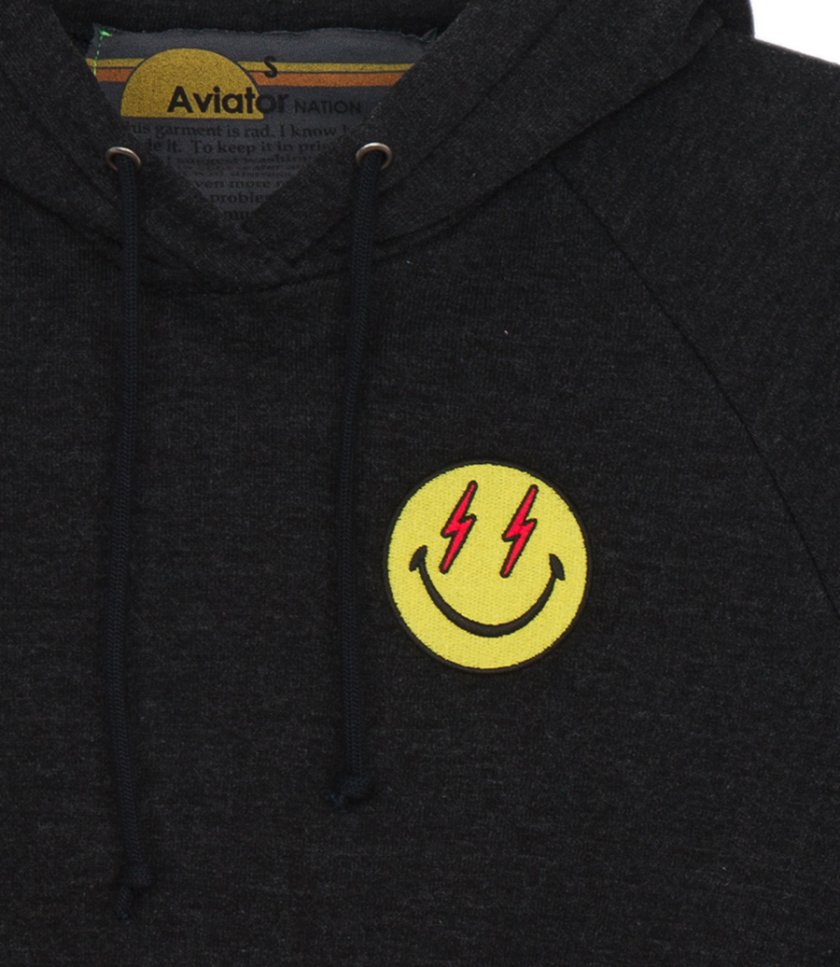 SMILEY BOLT EYES CROPPED HOODIE
