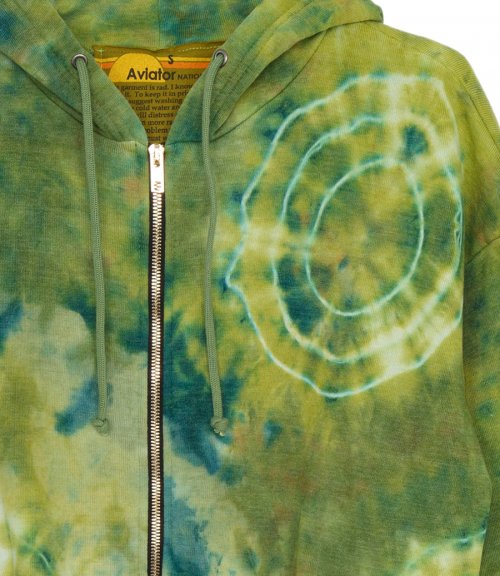 RELAXED HAND DYED ZIP HOODIE