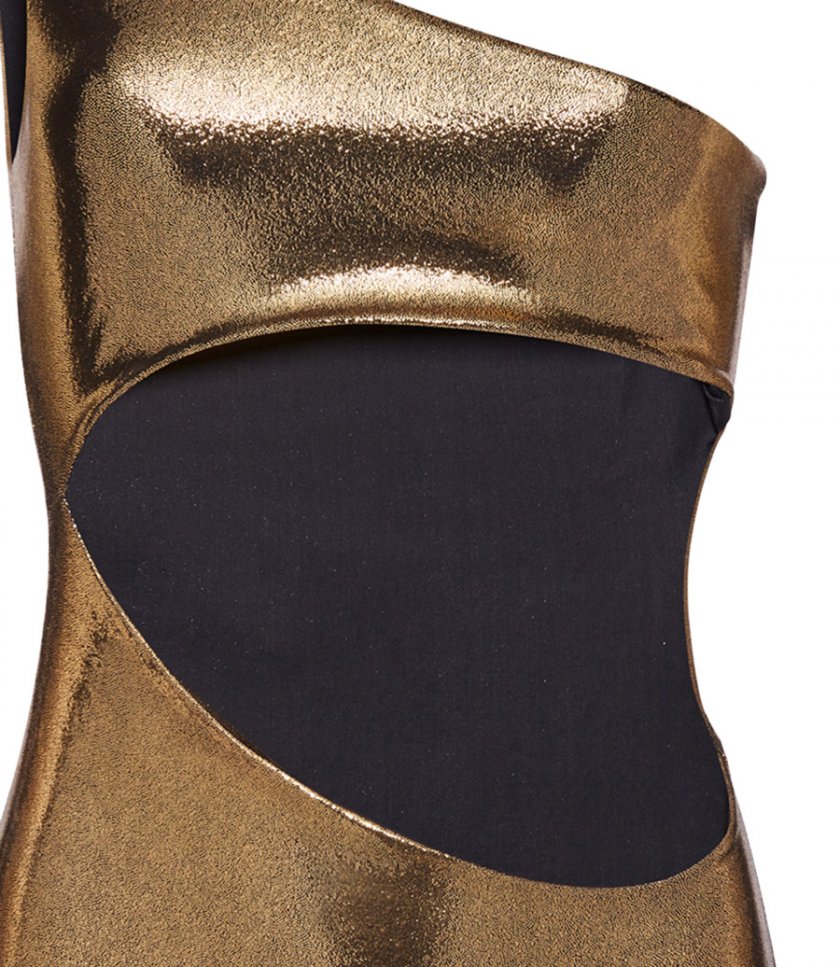 ONE SHOULDER CUTOUT SWIMSUIT