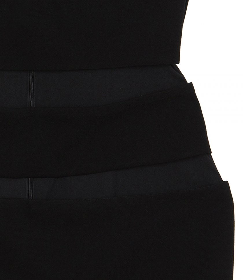 STRAPLESS HORIZONTAL CUTOUT MINI DRESS