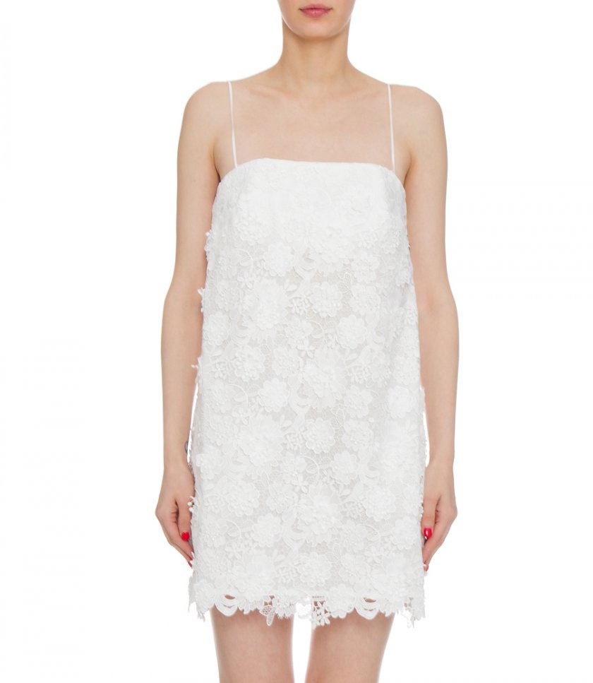 RAIE LACE FLOWER MINI DRESS