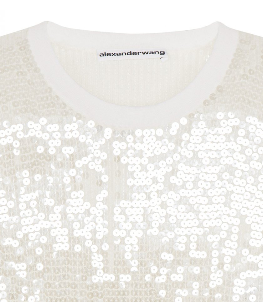 CREWNECK TEE IN SEQUIN