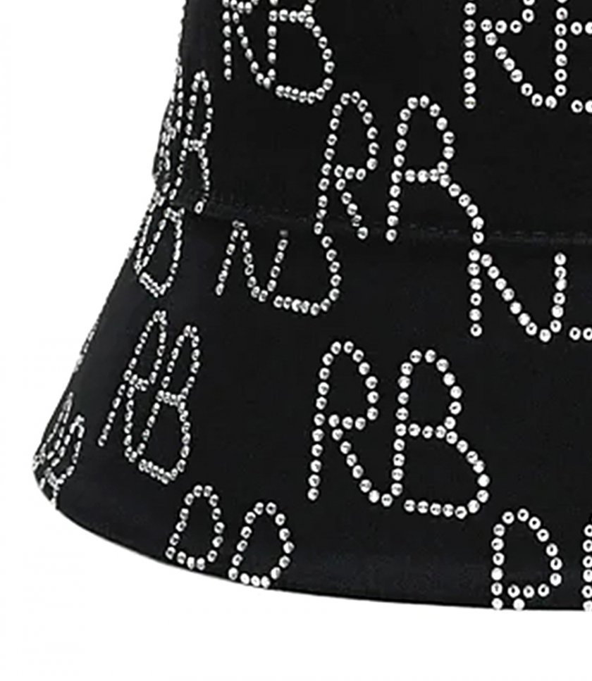 CRYSTAL EMB LOGO BUCKET HAT