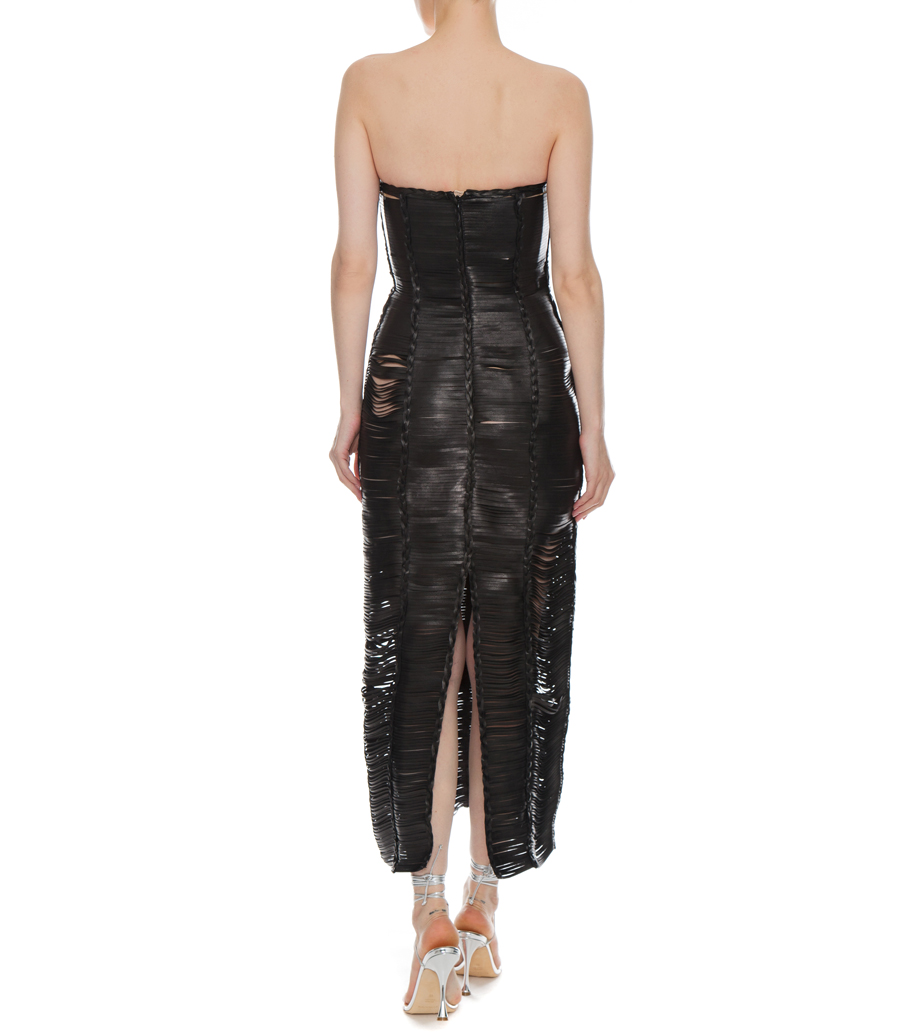 LEATHER BLACK DRESS