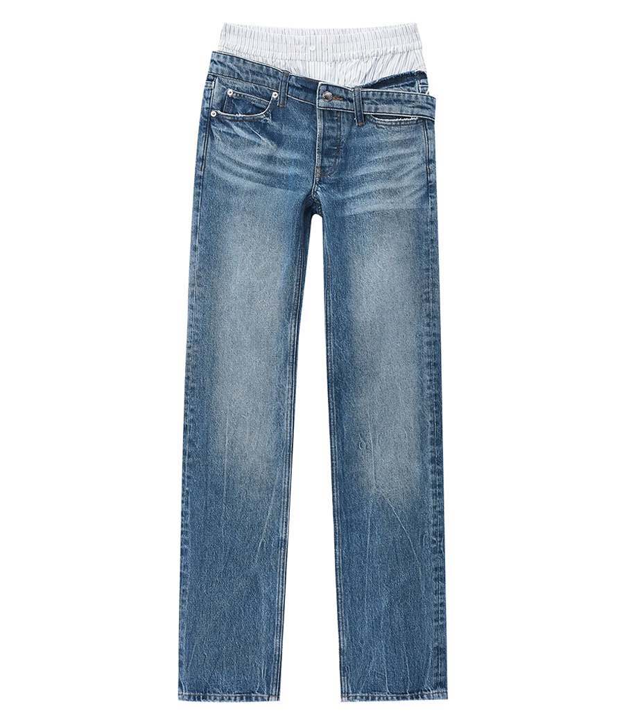 ALEXANDER WANG - DROP WAISTBAND SLIM JEAN