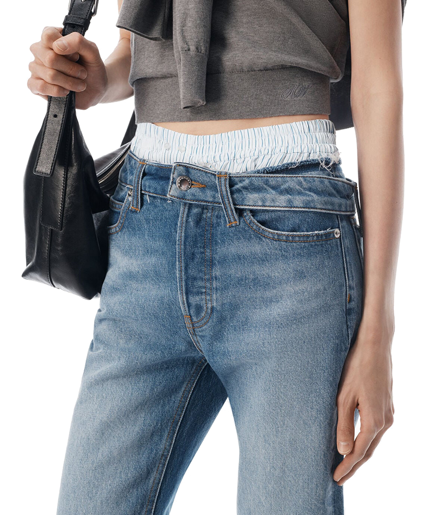 DROP WAISTBAND SLIM JEAN