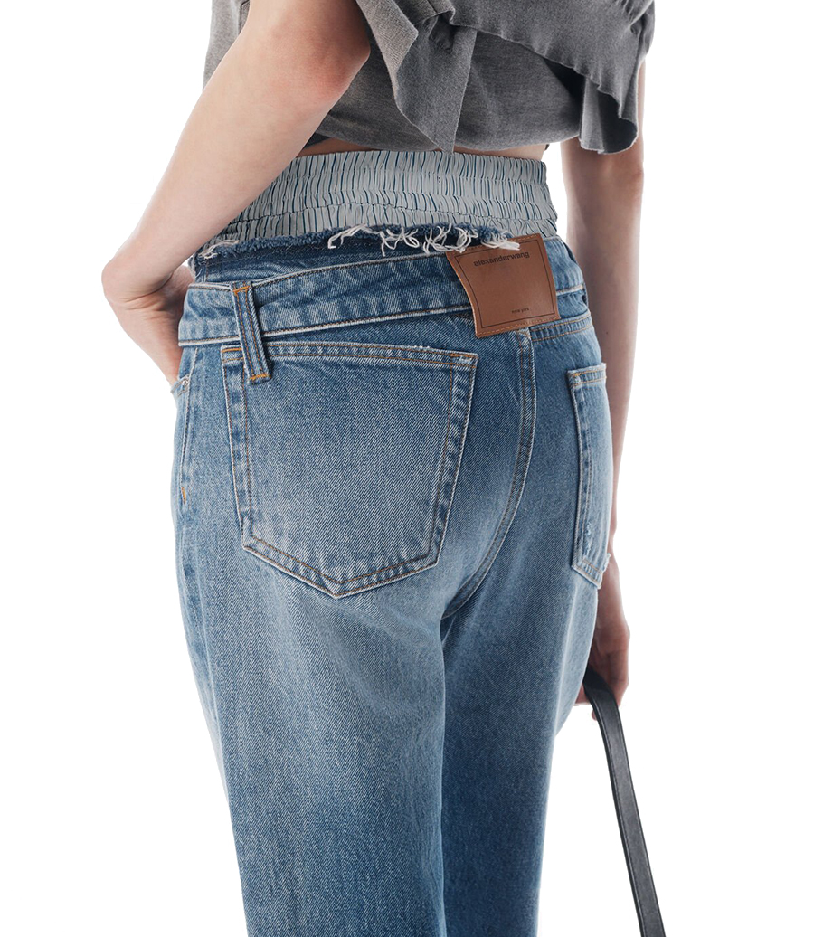 DROP WAISTBAND SLIM JEAN
