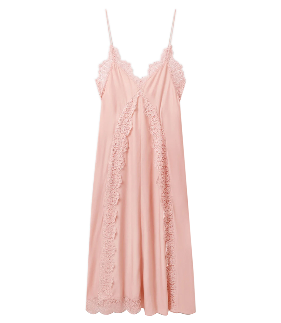 STELLA McCARTNEY  - LACE TRIMMED MIDI DRESS