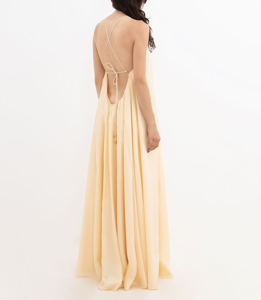 ASTER GATHERED BEAD MAXI DRESS