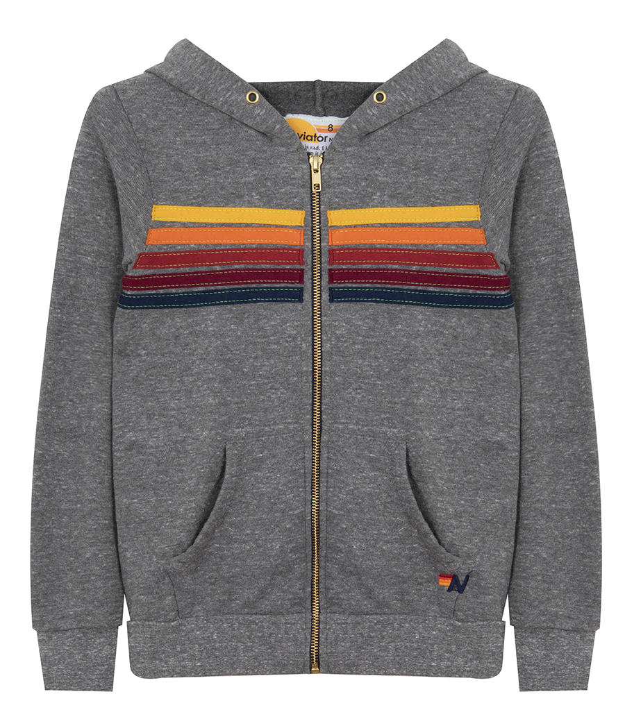 AVIATOR NATION - KIDS 5 STRIPE KIDS HOODIE