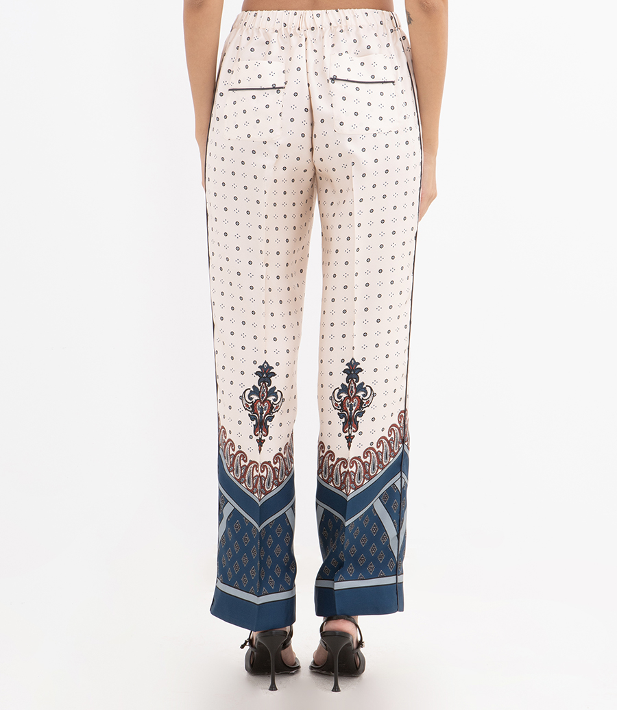 CUFFED HIGH PIPING PANTS