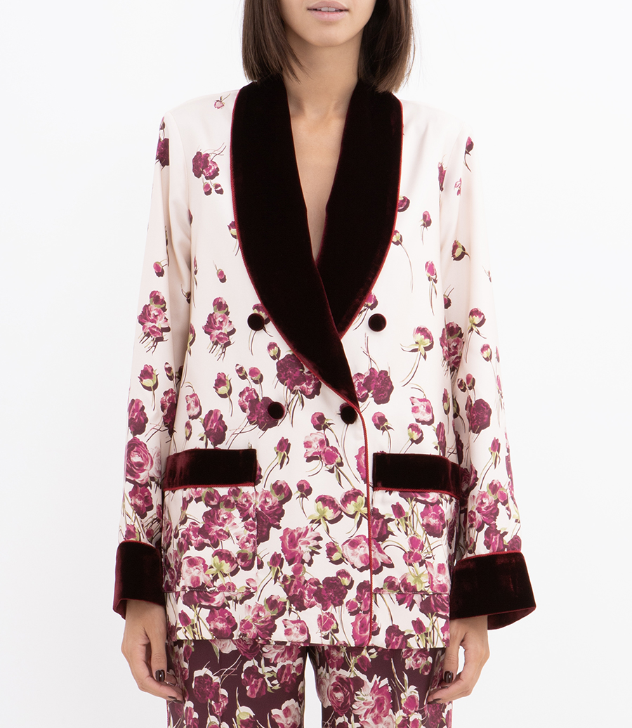 DOUBLE BREST JACKET WITH SHAWL