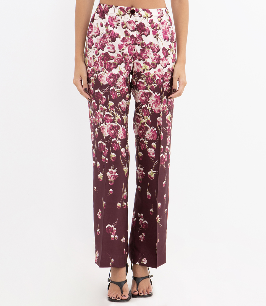 CUFFED HIGH PIPING PANTS