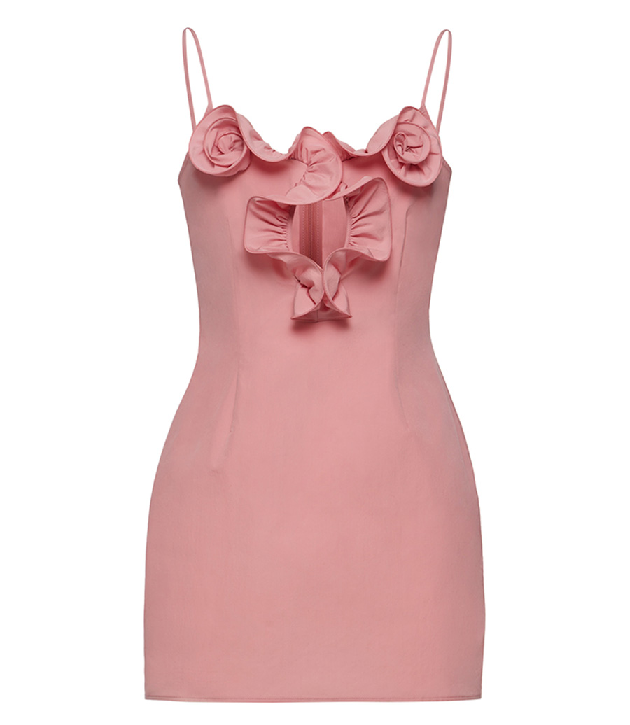 MAGDA BUTRYM - FLOWER DETAIL MINI BEACH DRESS
