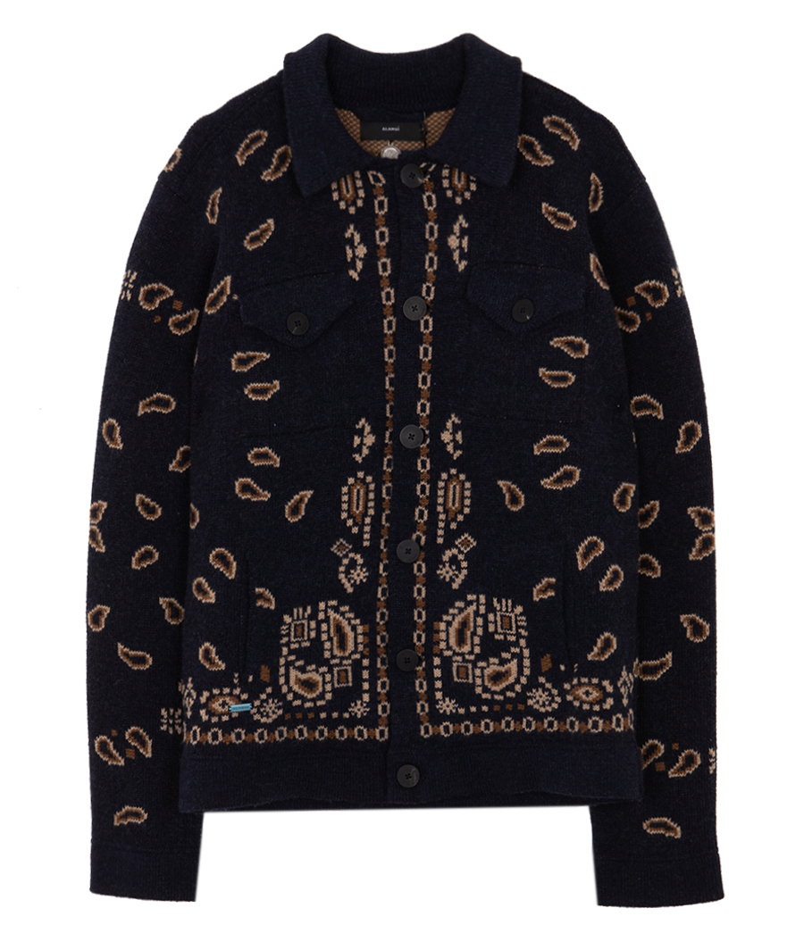 ALANUI - BANDANA JACQUARD DENIM JACKET