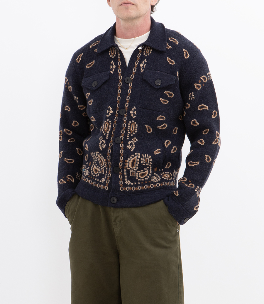BANDANA JACQUARD DENIM JACKET