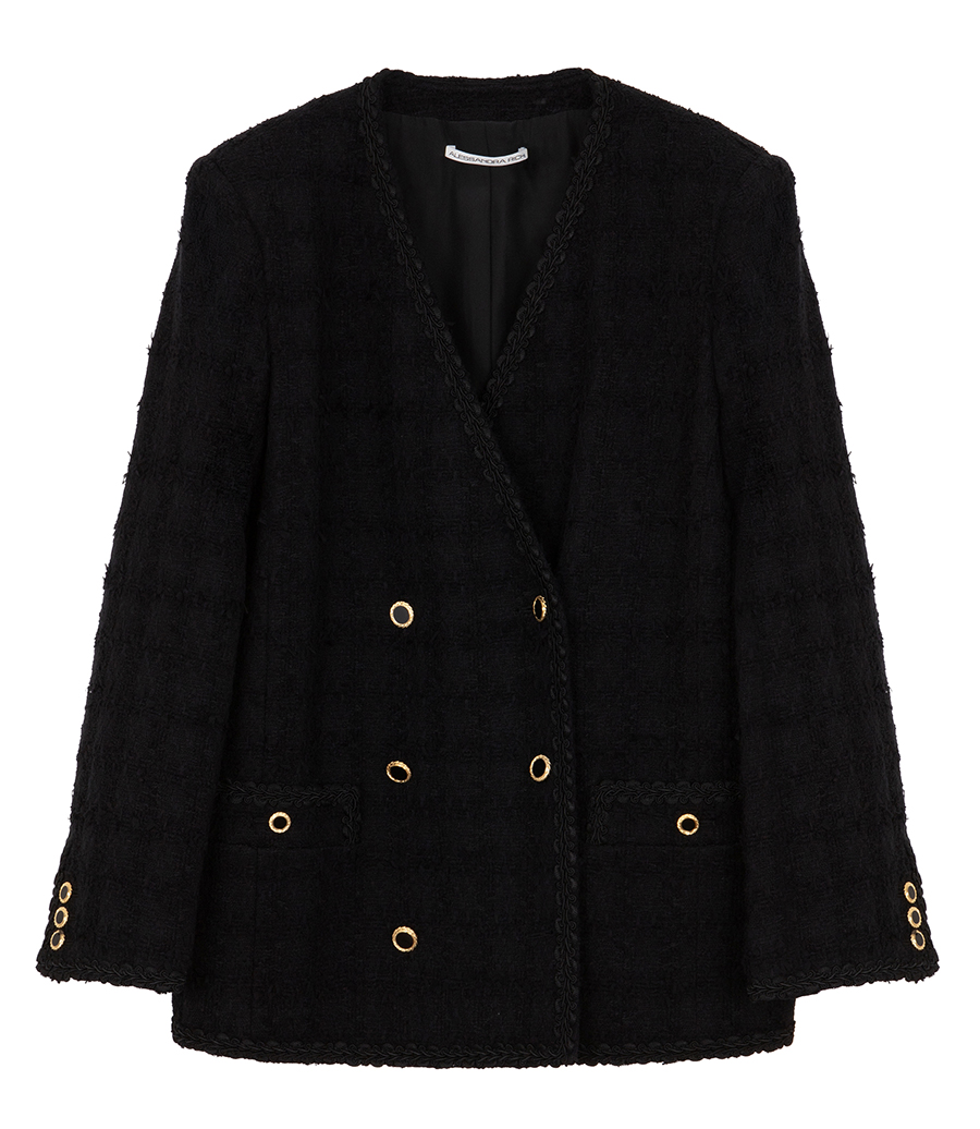 ALESSANDRA RICH - CHECK TWEED BOUCLE JACKET