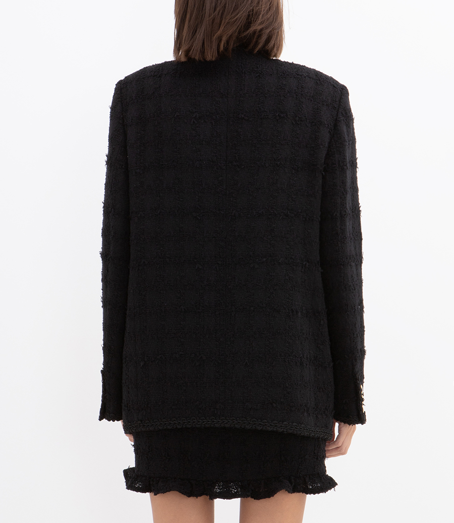 CHECK TWEED BOUCLE JACKET