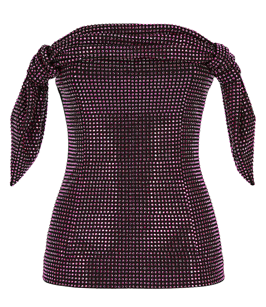 THE ATTICO - FUCHSIA AND BLACK TOP
