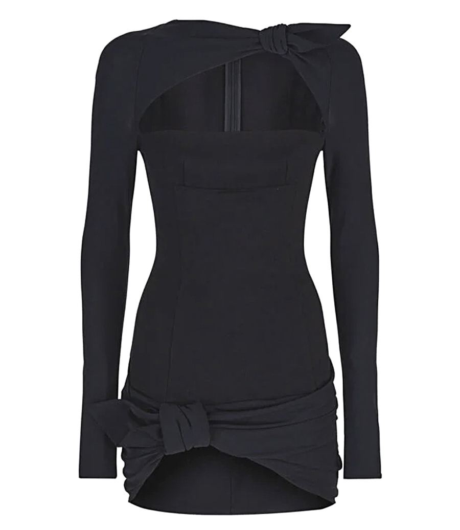 THE ATTICO - ''DONNIE'' BLACK MINI DRESS