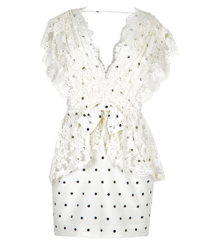 ALESSANDRA RICH - POLKA DOT PRINT MINI DRESS