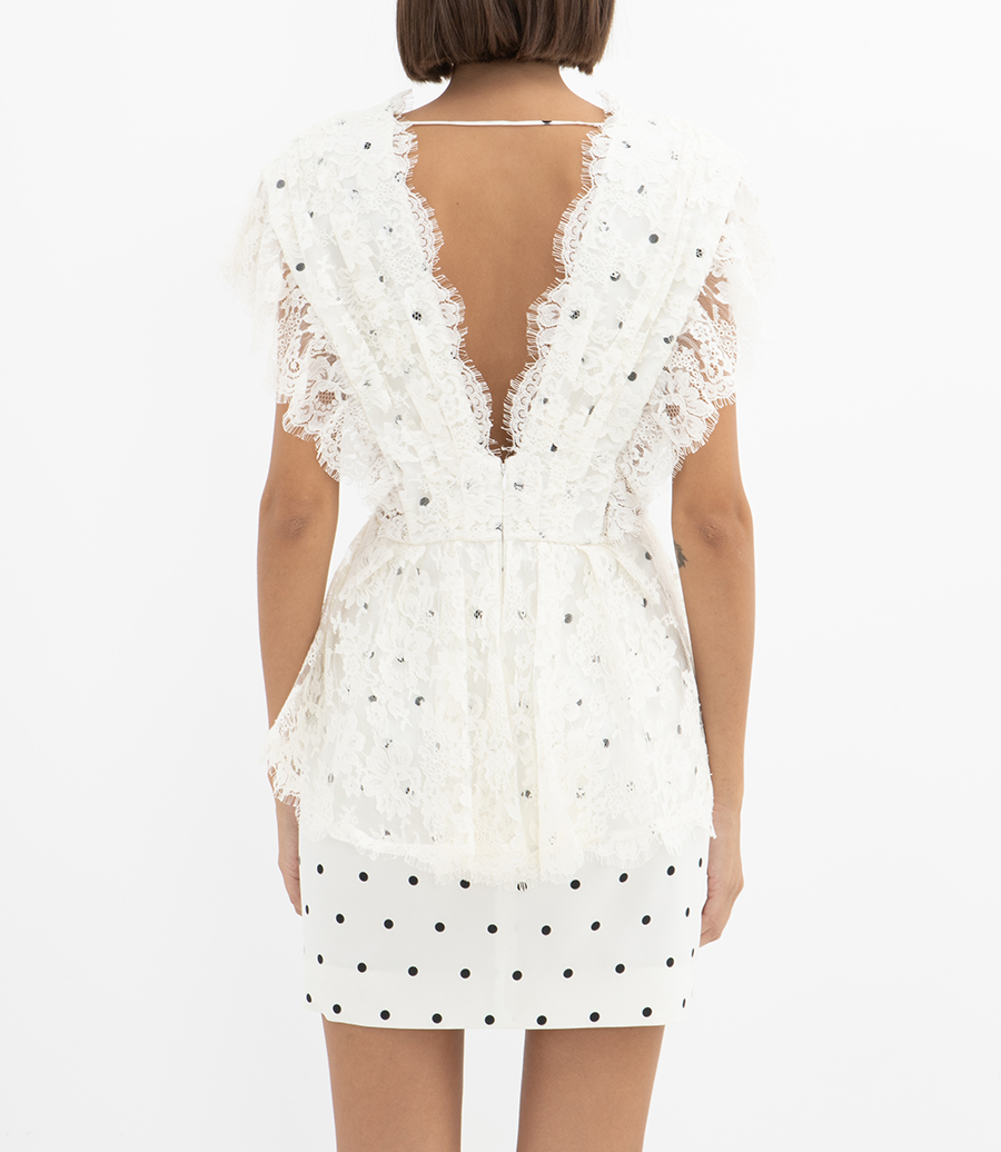 POLKA DOT PRINT MINI DRESS