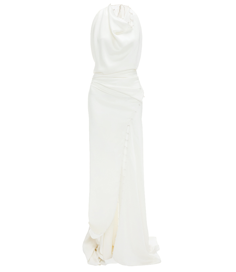 VICTORIA BECKHAM - ROULEAUX DETAIL SLEEVELESS GOWN